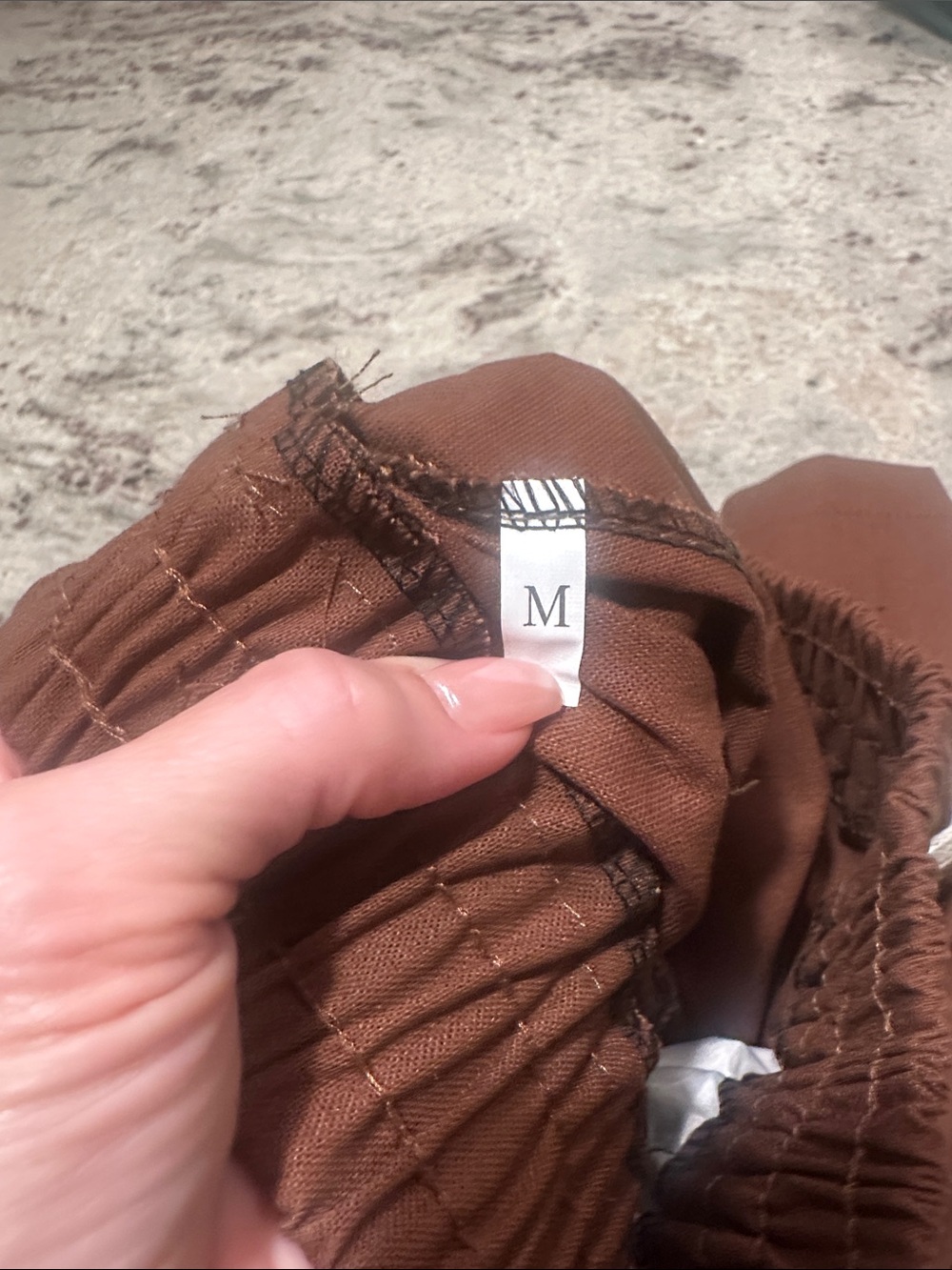Men's Casual Drawstring Shorts - Brown Size M from Old Money - Picture 3 of 4